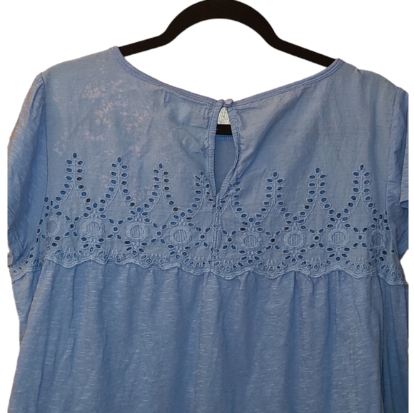 3/$30! Jacks Girlfriend Short Sleeve Babydoll Blouse - Picture 4 of 11